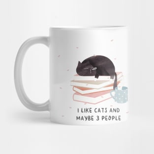 I like cats and maybe 3 people Mug